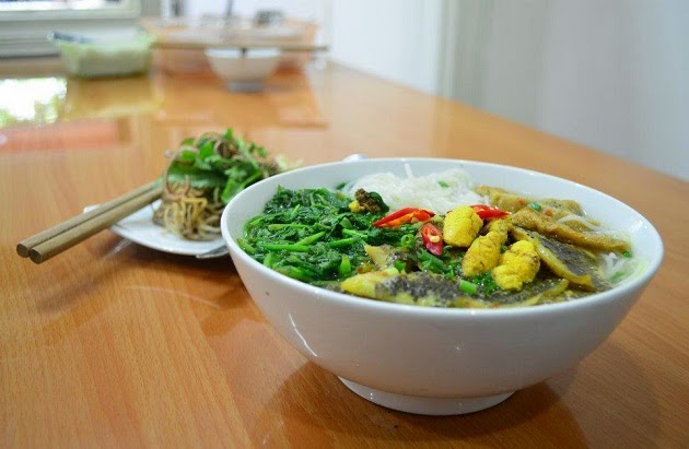 Công thức chế biến món bún cá rô đồng