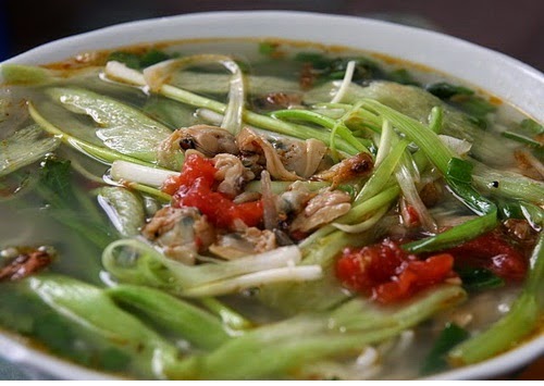 Công thức cách làm món bún ngao dọc mùng