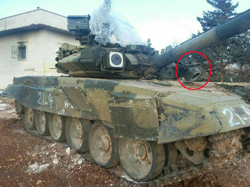 Số phận tăng T-90 Syria trúng đòn trực diện của tên lửa TOW